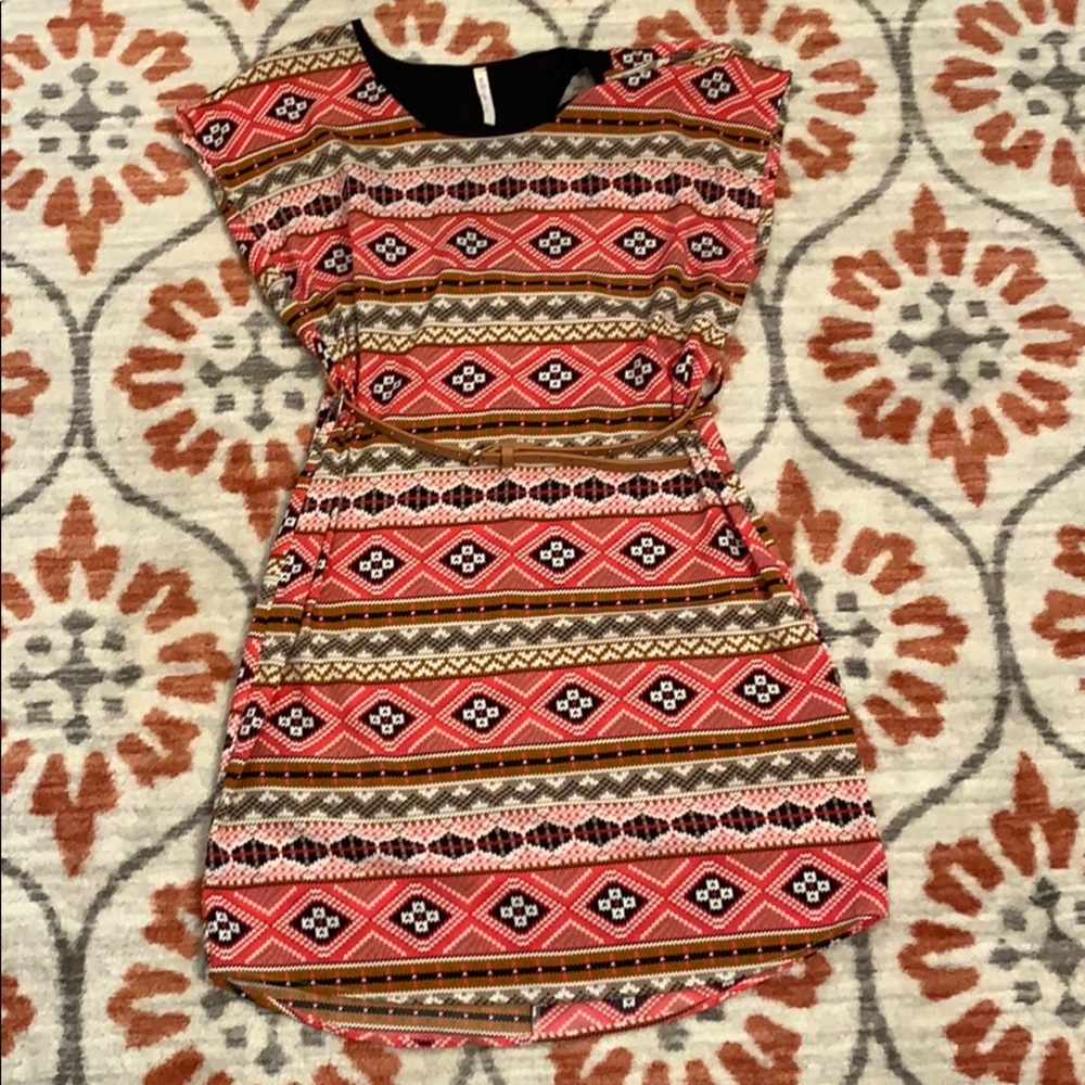 Aztec print dress; M *lightly worn* boutique buy